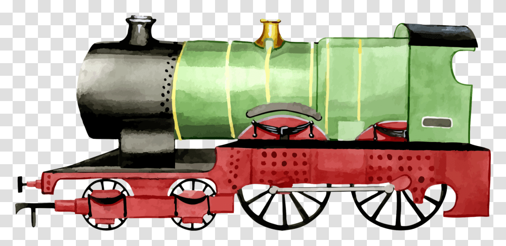 Paper Steam Locomotive Rail Transport Train Clipart Steam Train, Weapon, Weaponry, Bomb, Vehicle Transparent Png