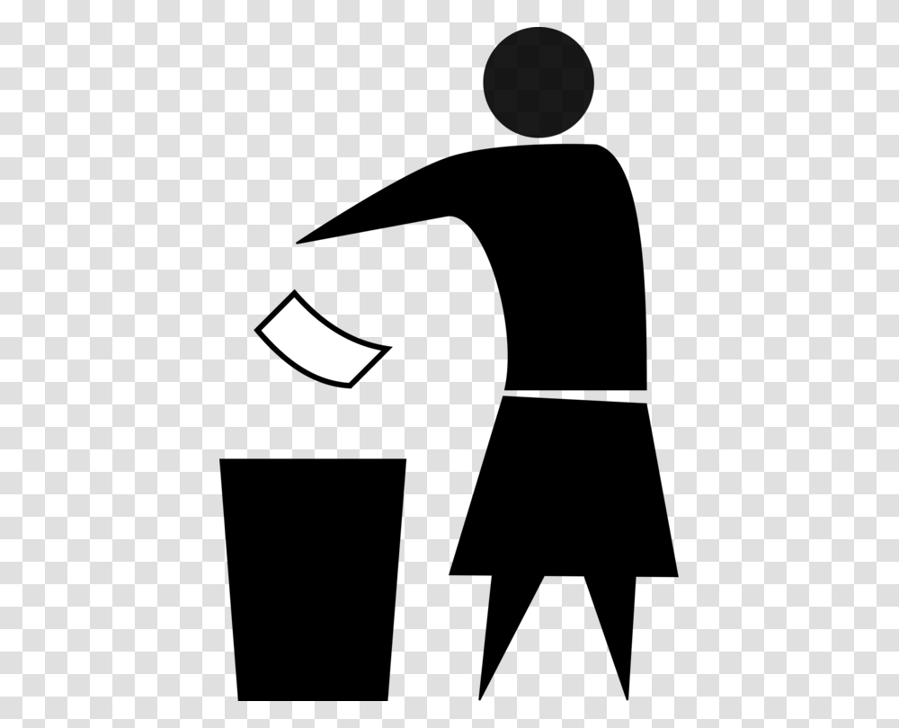 Paper Waste Collector Sticker Recycling, Silhouette, Gray Transparent Png