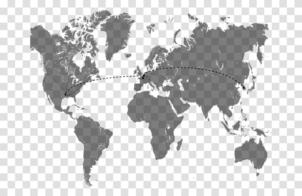 Paper World Map Black And White, Diagram, Plot, Atlas, Astronomy Transparent Png
