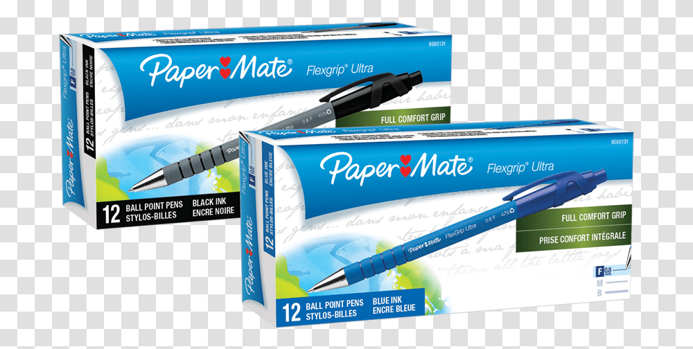 Papermate Pens Blue Black, Marker, Label Transparent Png