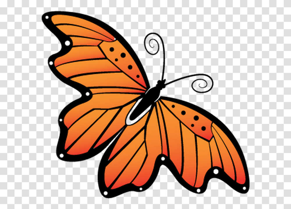 Papillon Clipart Orange Butterfly Decal Butterfly Orange Monarch Butterfly, Insect, Invertebrate, Animal, Bicycle Transparent Png