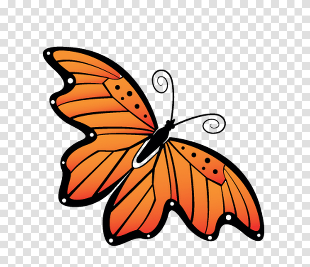 Papillon Clipart Orange Butterfly, Insect, Invertebrate, Animal, Monarch Transparent Png