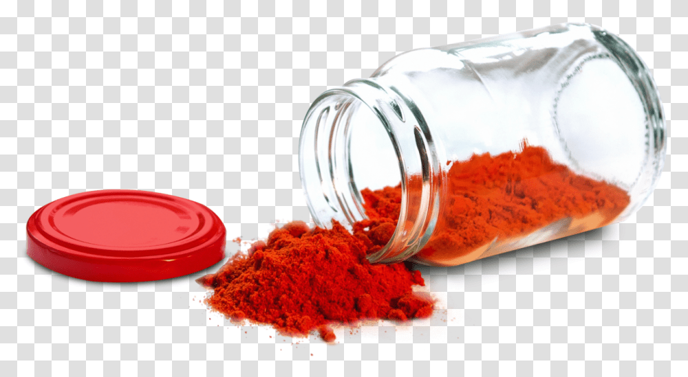 Paprika Powder Glass Containers Image Chili Powder, Tape, Beverage, Drink, Food Transparent Png