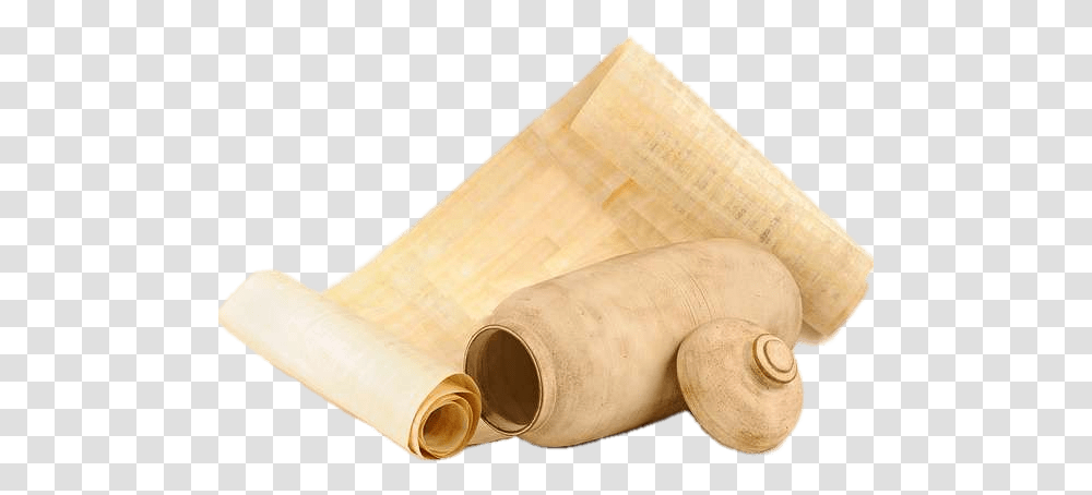 Papyrus Roll And Storage Vase Wood, Scroll, Plant, Ivory, Bamboo Transparent Png