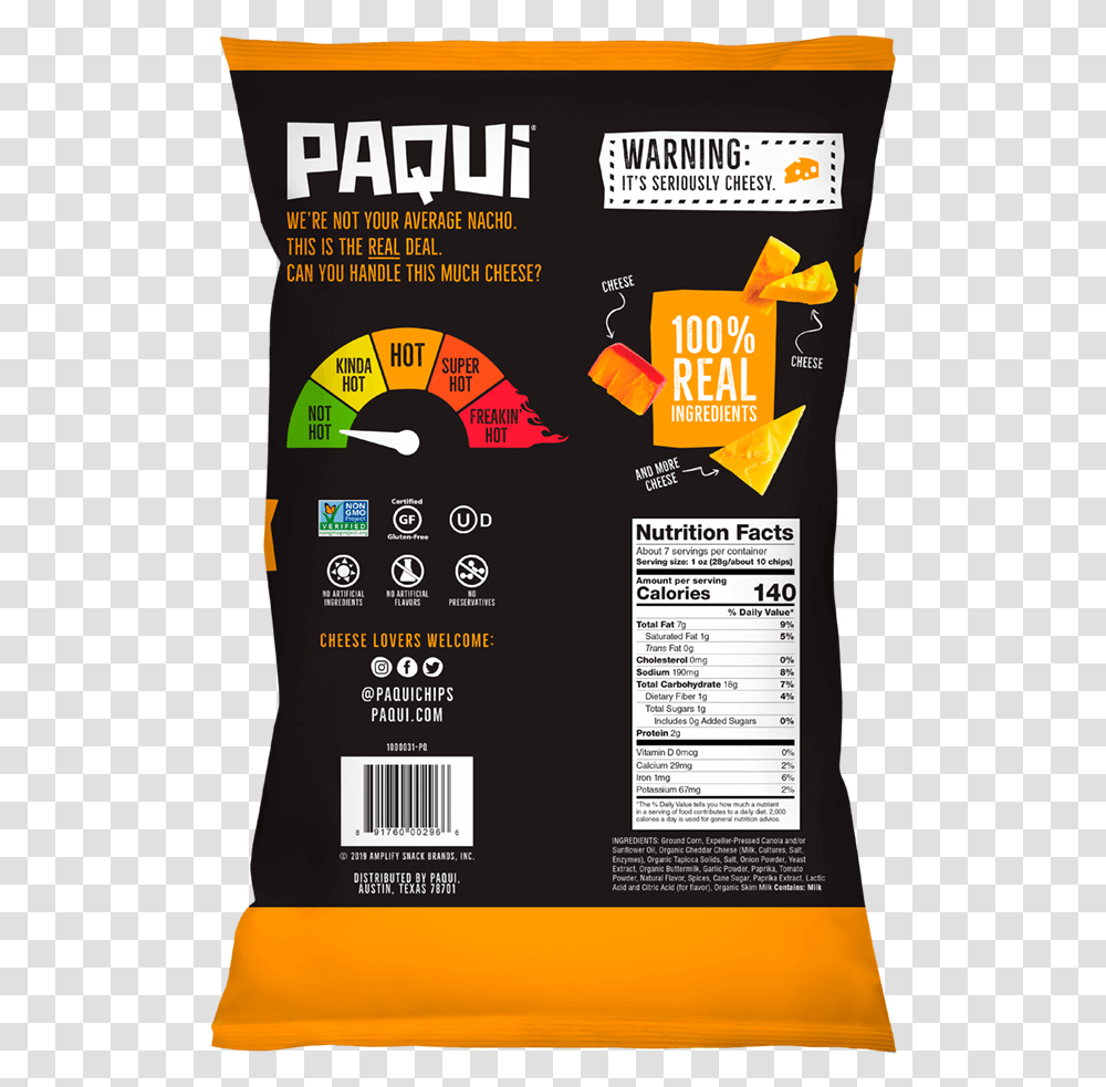 Paqui Haunted Ghost Pepper Chips Ingredients, Poster, Advertisement, Flyer, Paper Transparent Png