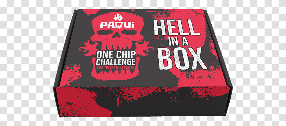 Paqui One Chip Challenge Hell In One Box, Label, Poster, Advertisement Transparent Png