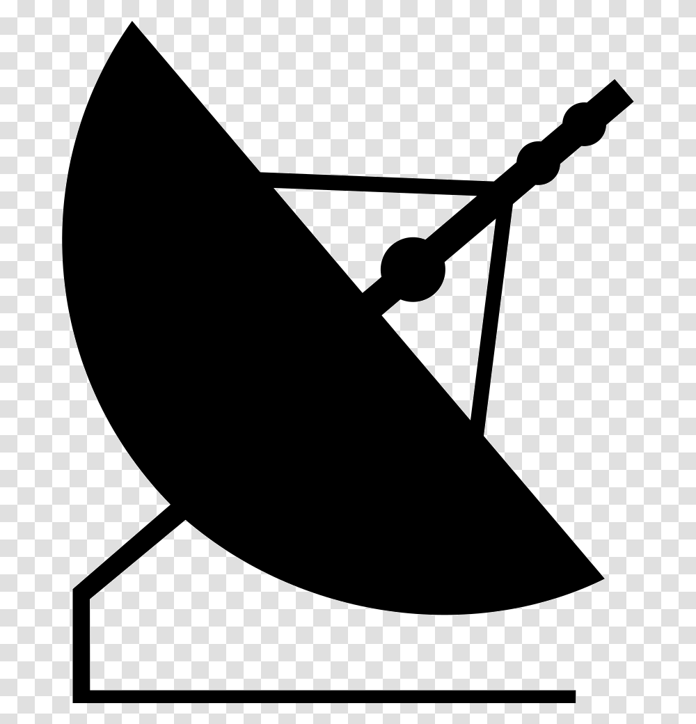 Parabolic Antenna Icono Antena Parabolica, Silhouette, Shovel, Tool, Vehicle Transparent Png