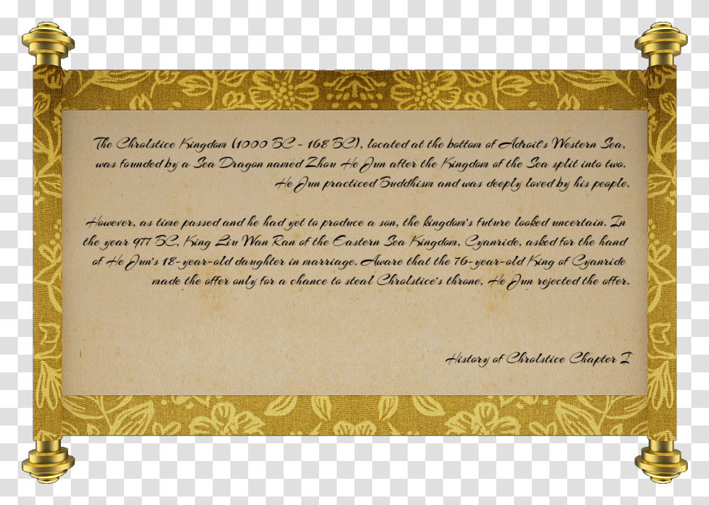 Parachronism History Scroll Chapter Brass, Handwriting, Calligraphy, Label Transparent Png