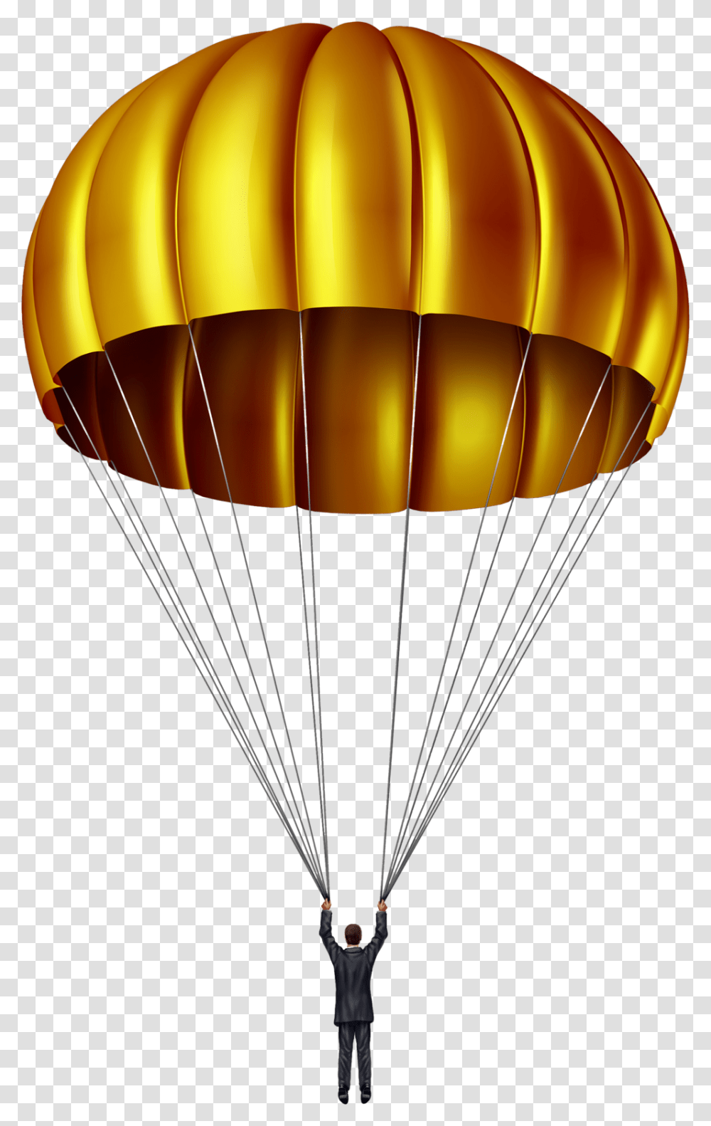 Parachute Clipart Golden Parachute, Hot Air Balloon, Aircraft, Vehicle, Transportation Transparent Png