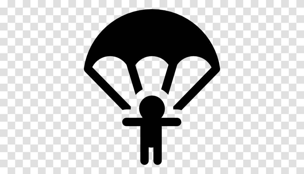 Parachuting Aeroplane Jump Military Army Parachuter Sports Icon, Gray, World Of Warcraft Transparent Png