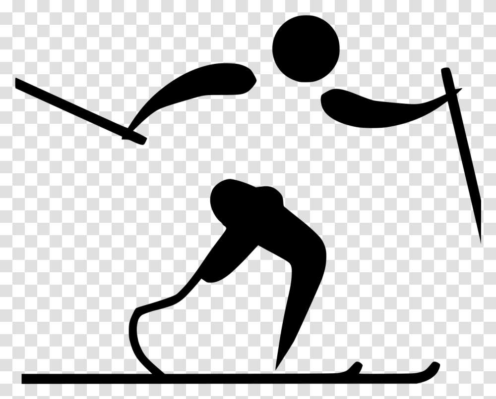 Paralympic Cross Country Skiing Logo, Gray, World Of Warcraft Transparent Png