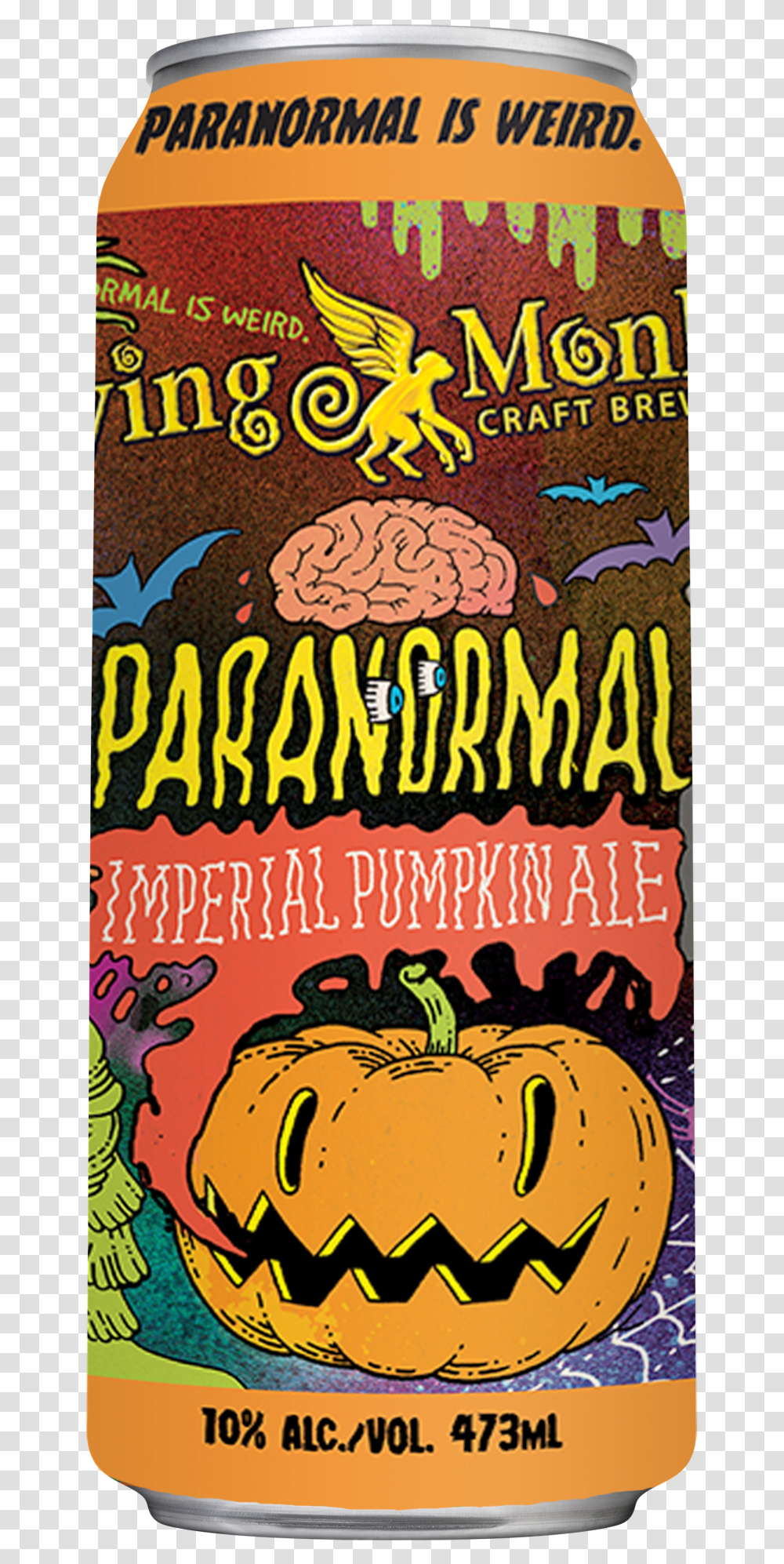Paranormal Can Flying Monkeys Paranormal Imperial Pumpkin Ale, Label, Poster, Advertisement Transparent Png