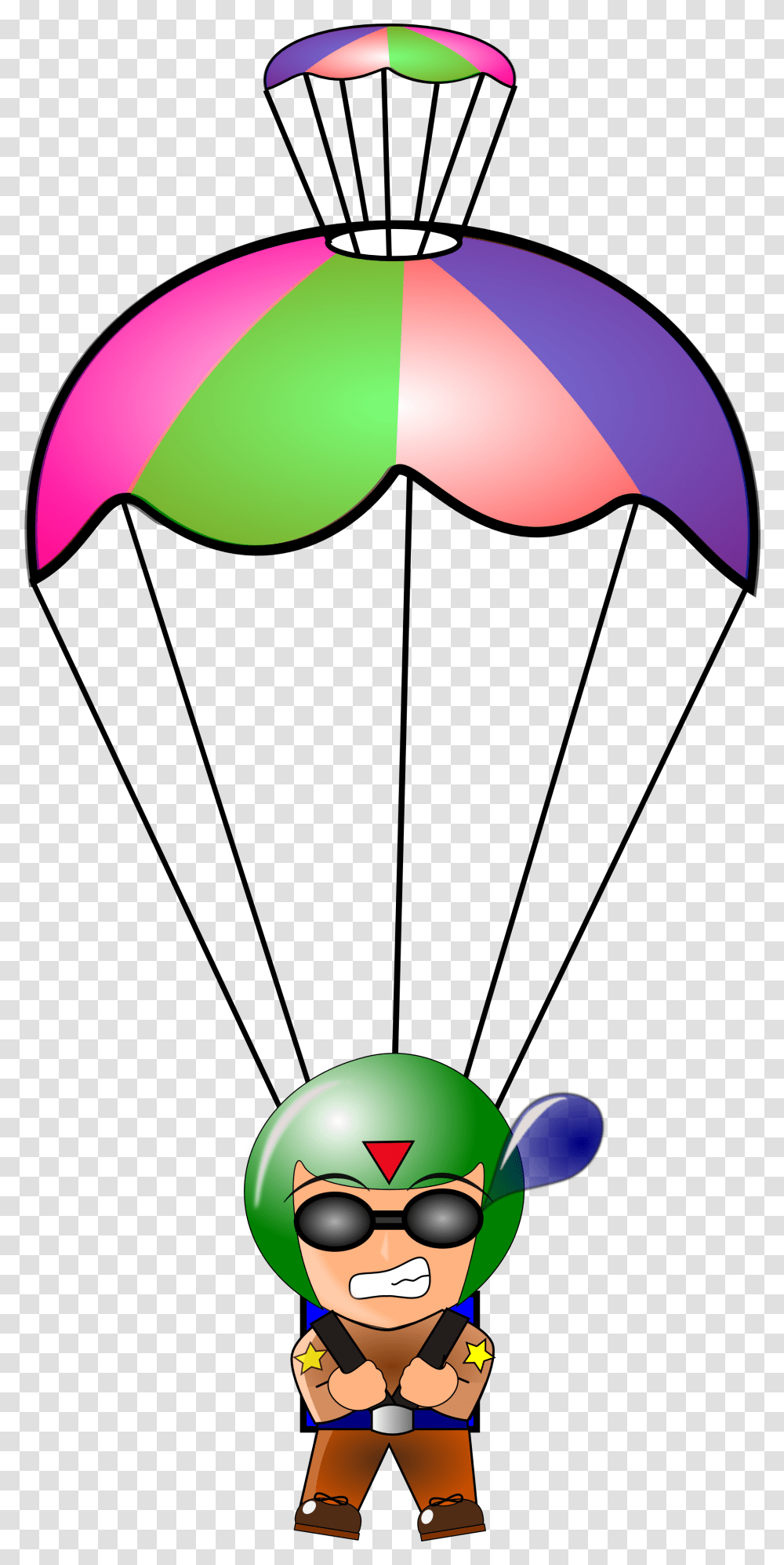 Paratrooper Chibi, Parachute, Lamp, Person, Human Transparent Png