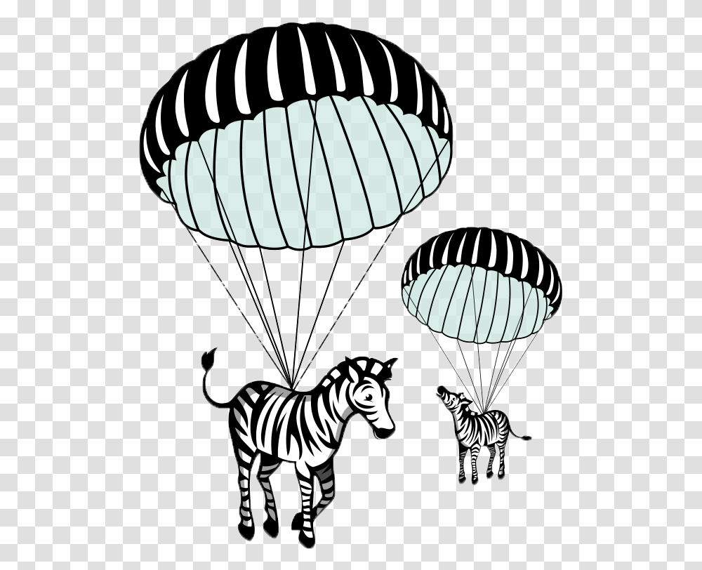 Paratrooper Download Illustration, Zebra, Wildlife, Mammal, Animal Transparent Png