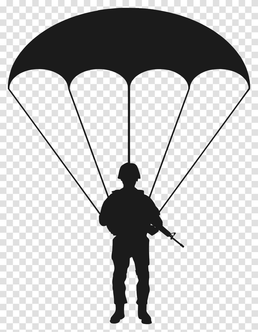 Paratrooper Silhouette Clip Arts Paratrooper Silhouette, Person, Human, Parachute, Utility Pole Transparent Png