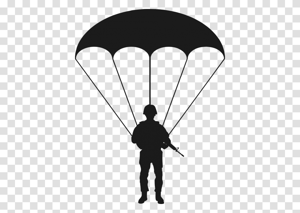 Paratrooper Soldier Combatant Paratrooper Clipart, Person, Human, Parachute, Utility Pole Transparent Png