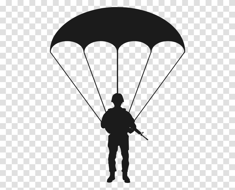 Paratrooper Soldier Parachute Airborne Division Parachutist, Person, Human, Utility Pole, Adventure Transparent Png