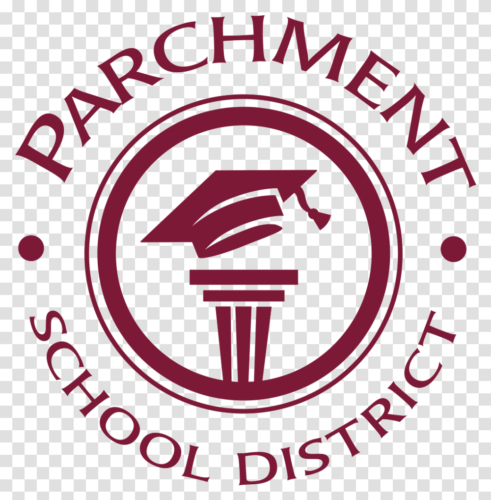 Parchment School District Logo Traffic Sign, Trademark, Emblem, Sports Car Transparent Png