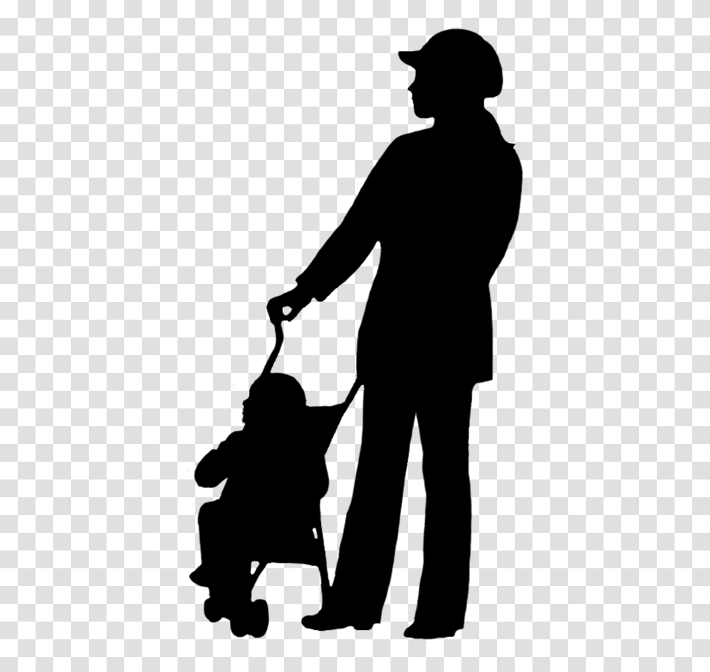 Parent And Child Silhouette Silhouettesstencils, Gray, World Of Warcraft Transparent Png