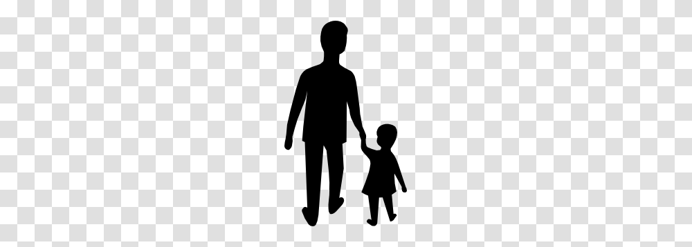 Parent Dad Hold Child Hand Clip Art, Person, Human, People, Silhouette Transparent Png