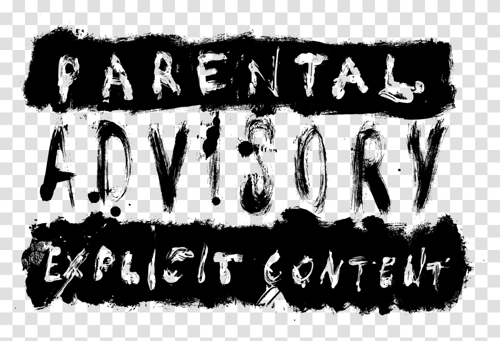 Parental Advisory Calligraphy, Gray, World Of Warcraft Transparent Png