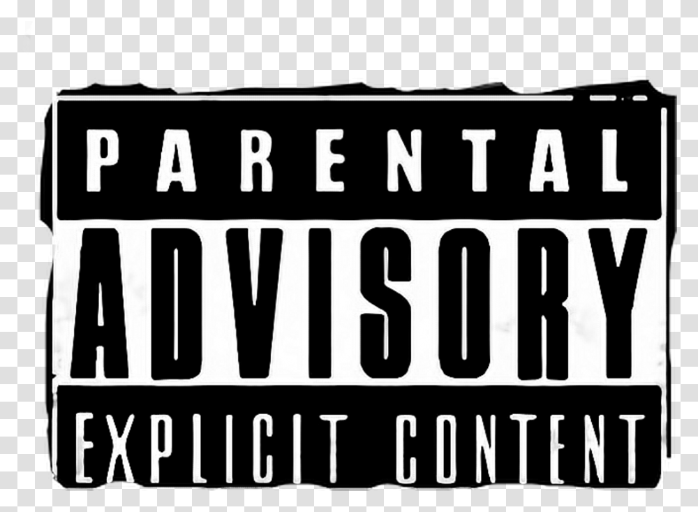 Parental Advisory Hd Download Parental Advisory Explicit Content, Vehicle, Transportation, License Plate Transparent Png