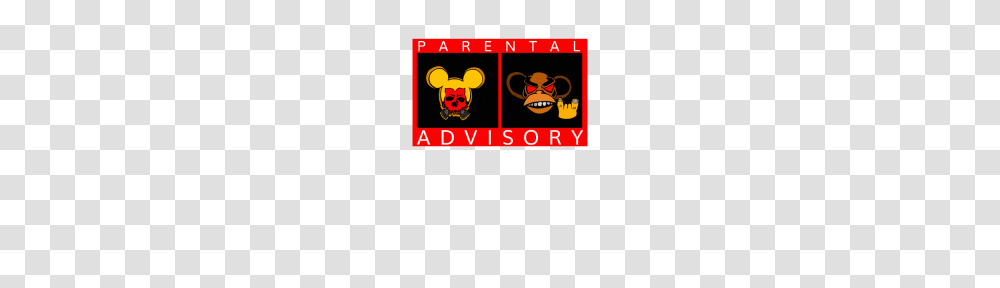 Parental Advisory Monkey Mouse Partens Kids, Pac Man, Pirate Transparent Png