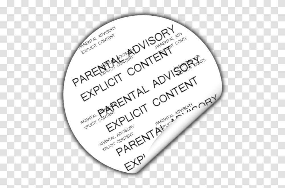 Parental Advisory Parental Advisory Sticker, Word, Text, Label, Paper Transparent Png