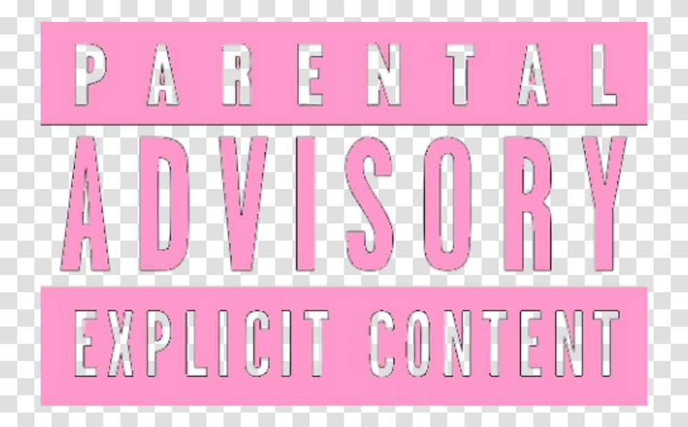 Parentaladvisory Explicitcontent Tag Censured Pink, Number, Word Transparent Png