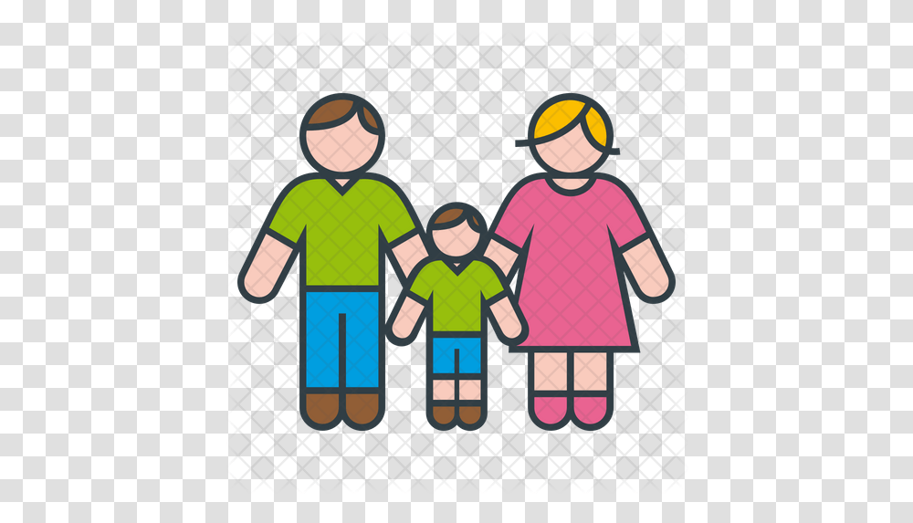 Parents And Son Icon Family Icon Color, Person, Hand, People, Clothing Transparent Png