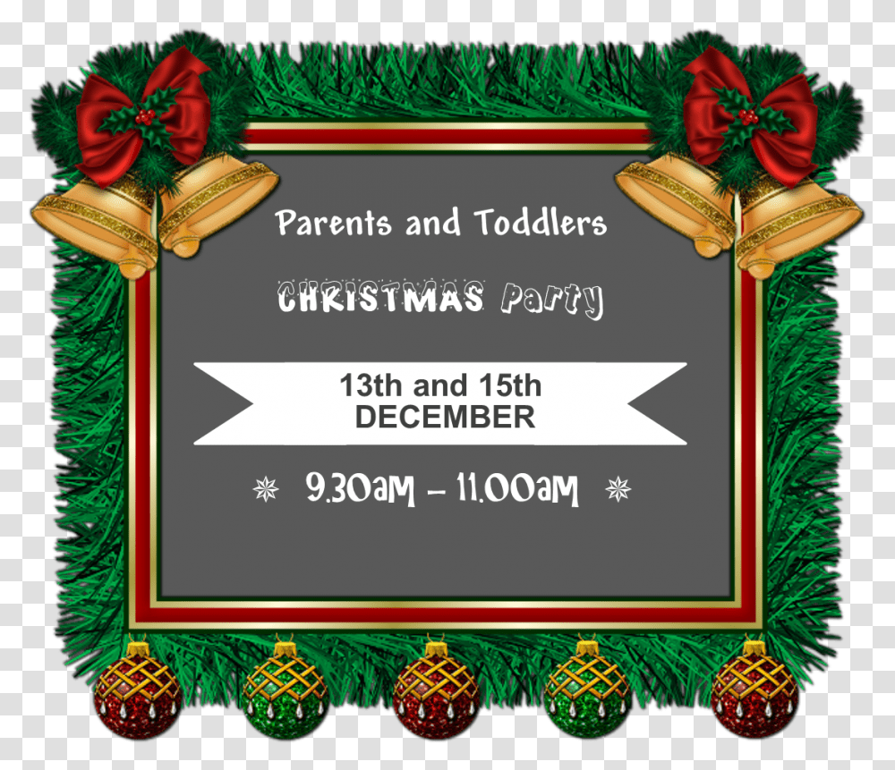 Parents And Toddlers Party Christmas Square Frame Marco Para Foto De Navidad, Text, Advertisement, Poster, Paper Transparent Png
