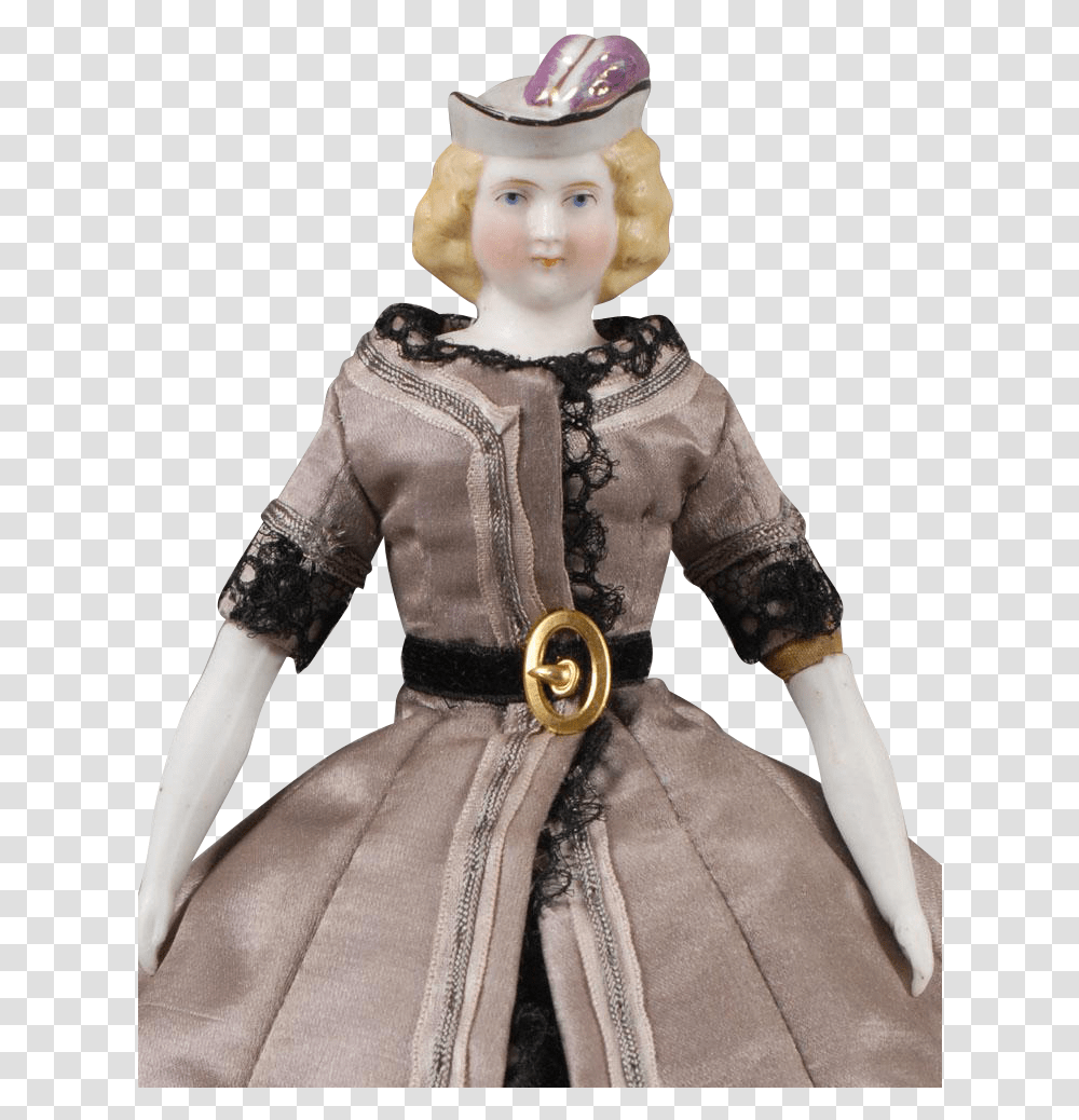 Parian Doll With Molded Hat Doll, Toy, Person, Human, Figurine Transparent Png