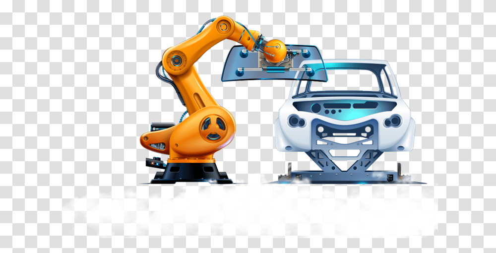 Paris Car Factory Robot Arm, Machine, Building, Toy, Rotor Transparent Png