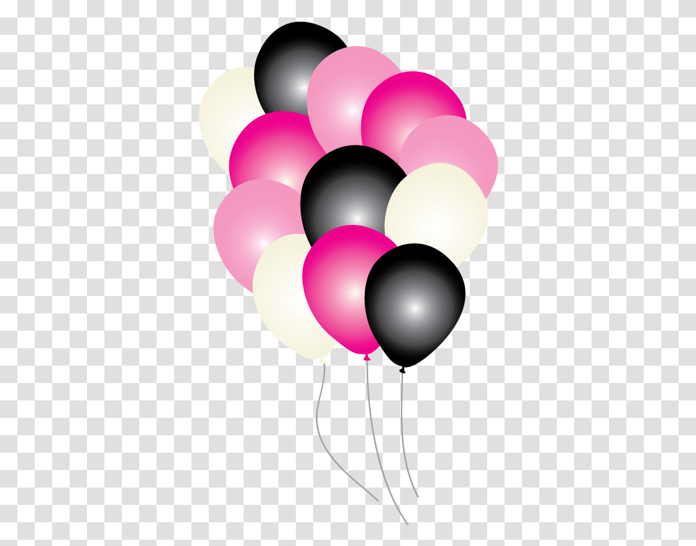 Paris Images In Collection Pink And Black Balloons Transparent Png