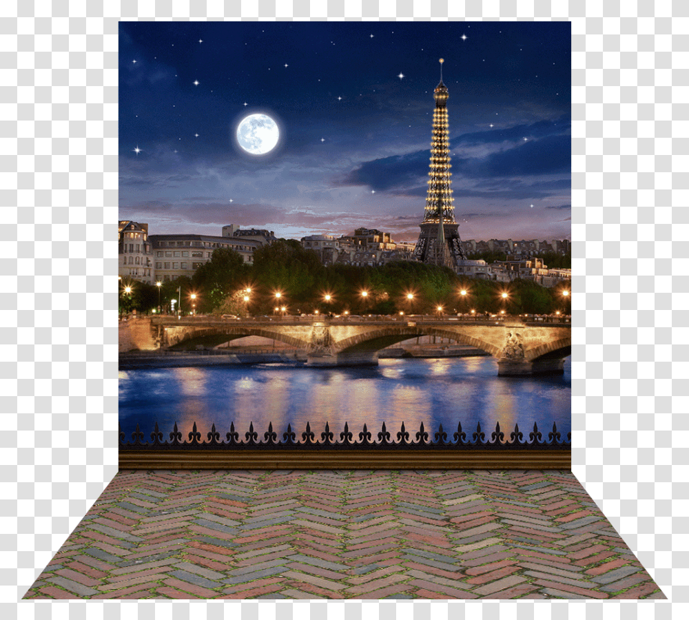 Paris In Moonlight Paris, Building, Architecture, Metropolis, City Transparent Png