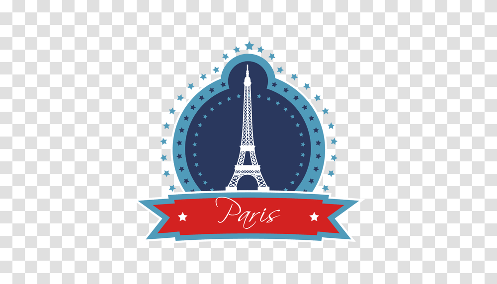Paris Landmark Emblem, Logo, Poster, Advertisement Transparent Png