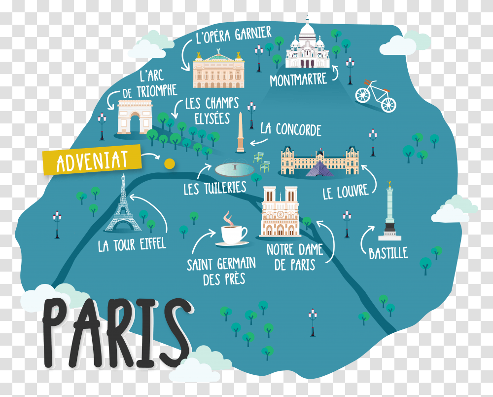 Paris, Map, Diagram, Plot, Atlas Transparent Png