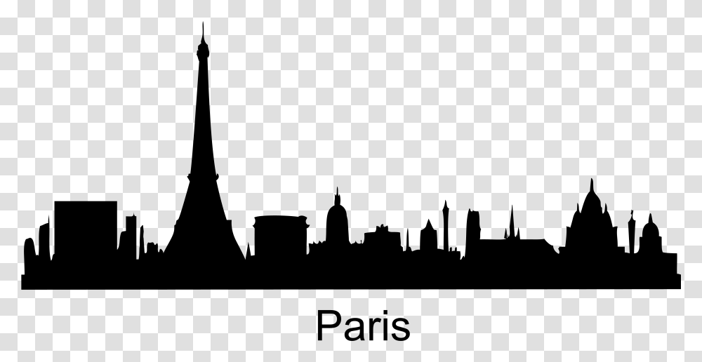 Paris Skyline Silhouette, Gray, World Of Warcraft Transparent Png