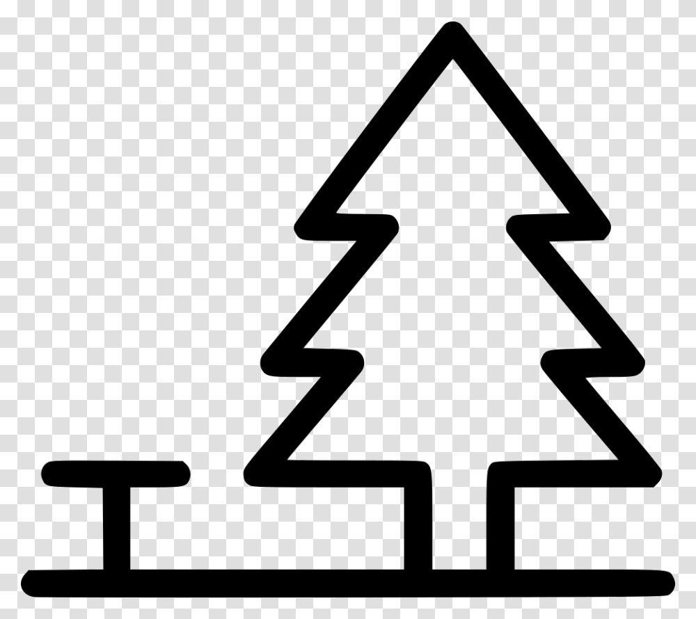 Park Bench Rest Tree Forest Icon Free Download, Sign, Star Symbol, Triangle Transparent Png