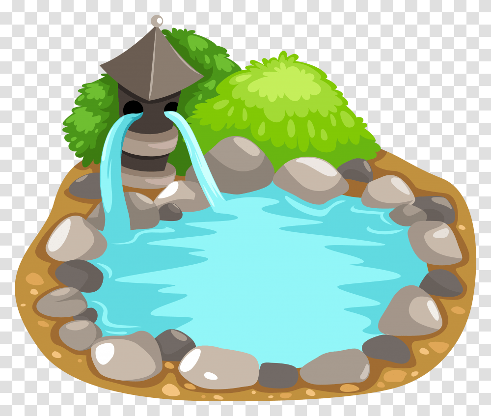 Park Clipart Top View Koi Pond Clipart, Nature, Outdoors, Water, Birthday Cake Transparent Png