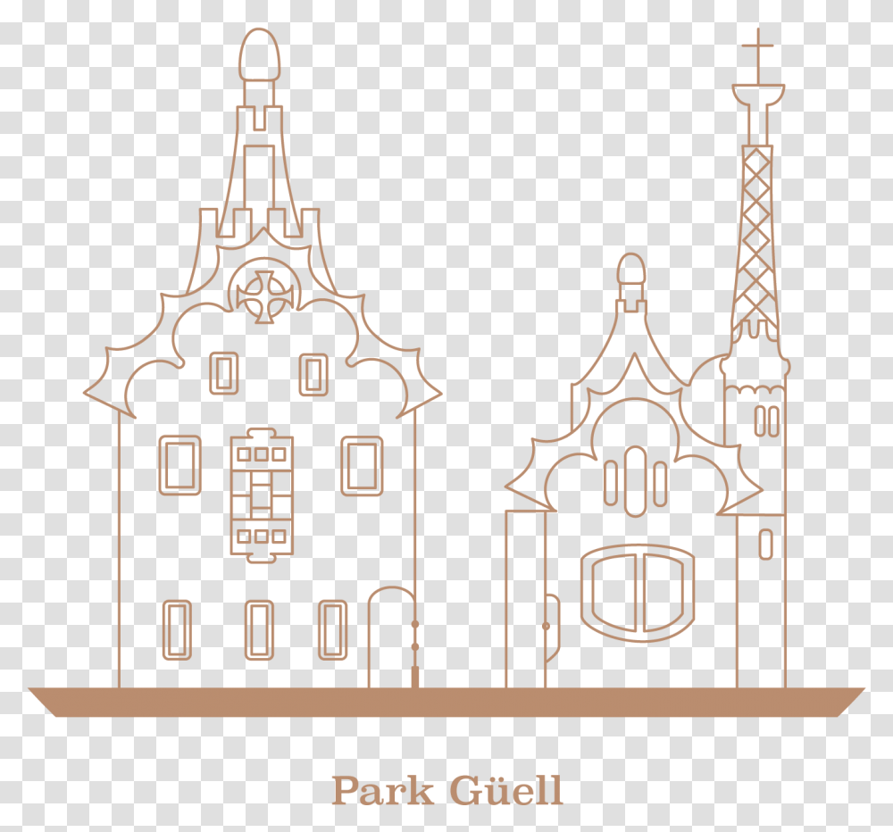 Park Guell Icon, Silhouette, Crown Transparent Png