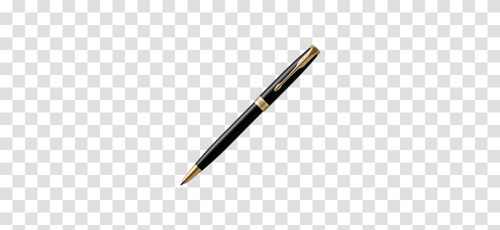 Parker Sonnet Black Lacquer With Gold Trim Ballpoint Pen, Fountain Pen Transparent Png