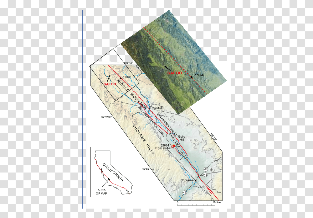 Parkfield San Andreas Fault Line Map, Plot, Diagram, Rug, Nature Transparent Png