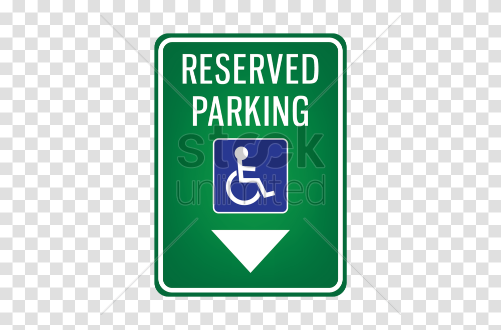 Parking Reserved For Handicap Signboard Vector Image, Road Sign Transparent Png