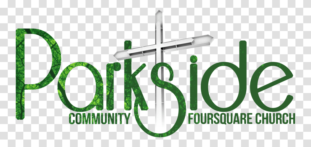 Parkside Community Foursquare Church Logo, Cross, Symbol, Text, Crucifix Transparent Png