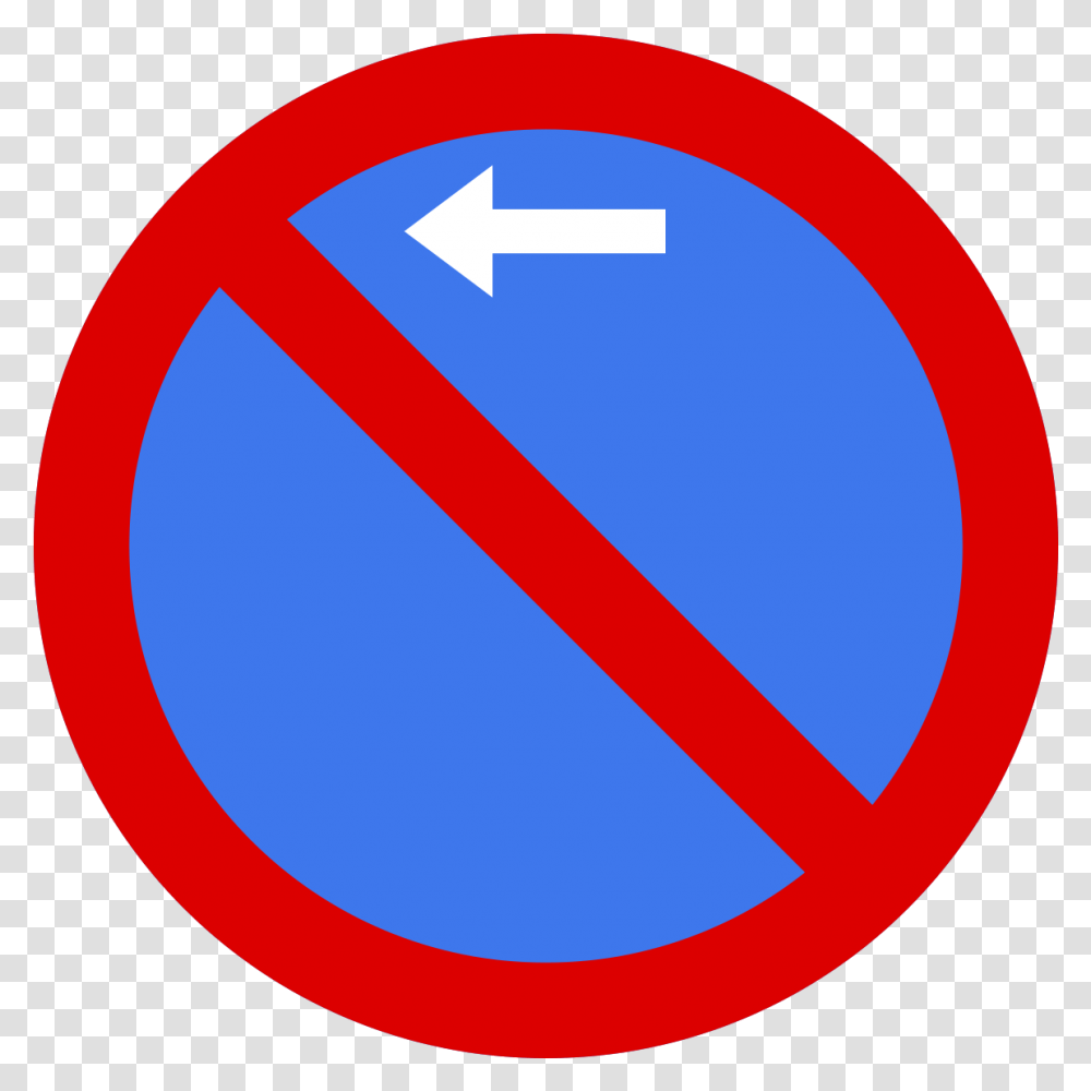Parkverbot Verkehrsschild Pfeil Links, Sign, Road Sign, Stopsign Transparent Png