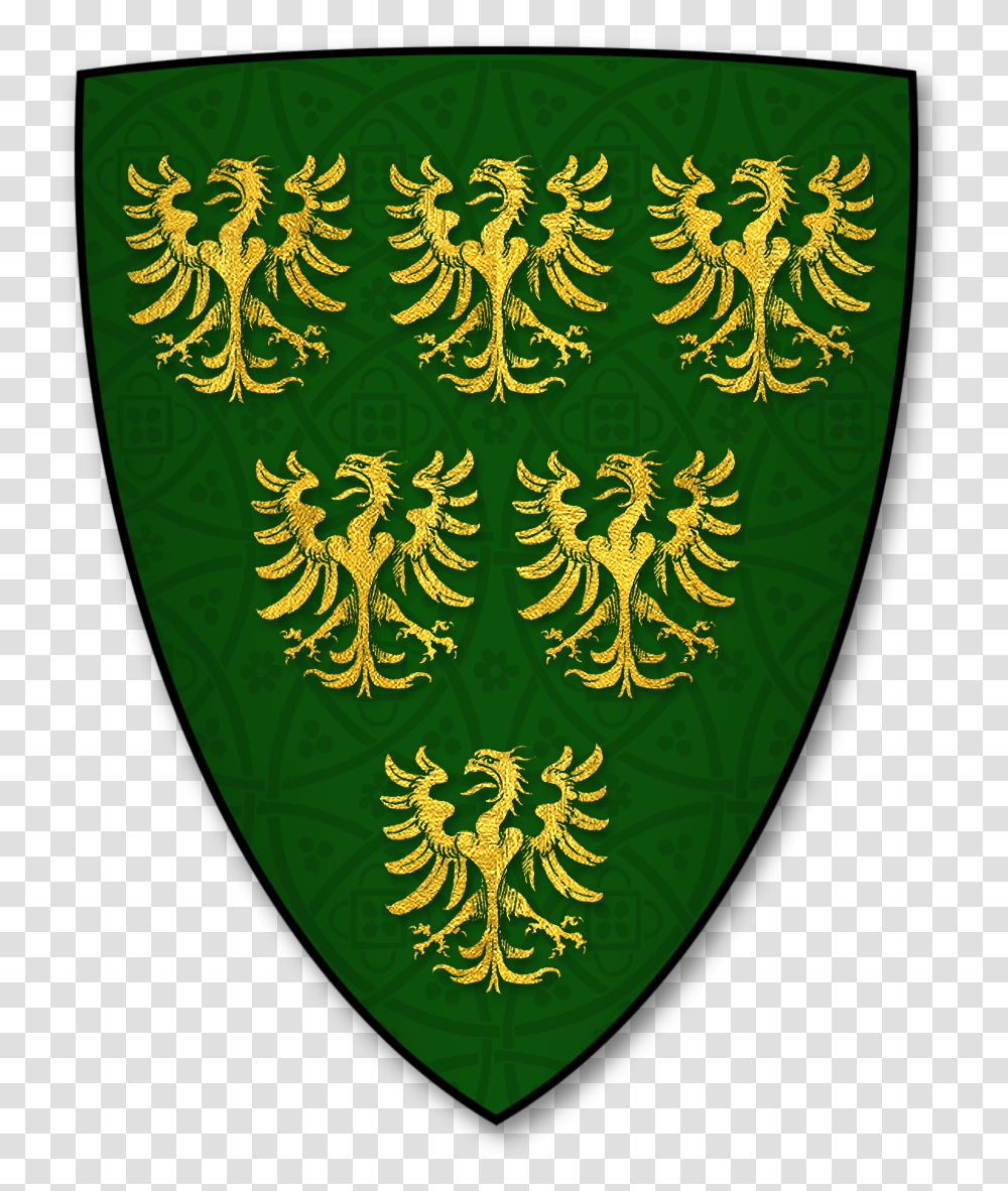 Parliamentary Roll Shield 0003 Le Counte De Cornewaille Emblem, Rug, Armor Transparent Png