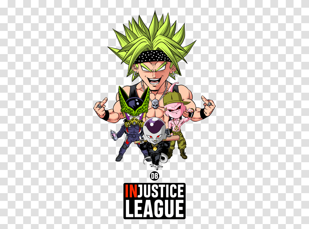 Parody Of Dragon Ball Super Broly Majin Buu Cell And Frieza Fictional Character, Person, Human, Costume, Graphics Transparent Png