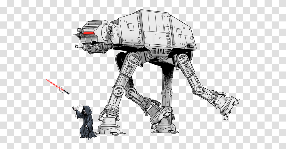 Parody Of Star Wars Pokmon Palpatine Aka Darth Sidious Star Wars Walking Robot Drawing, Person, Human, Gun, Weapon Transparent Png