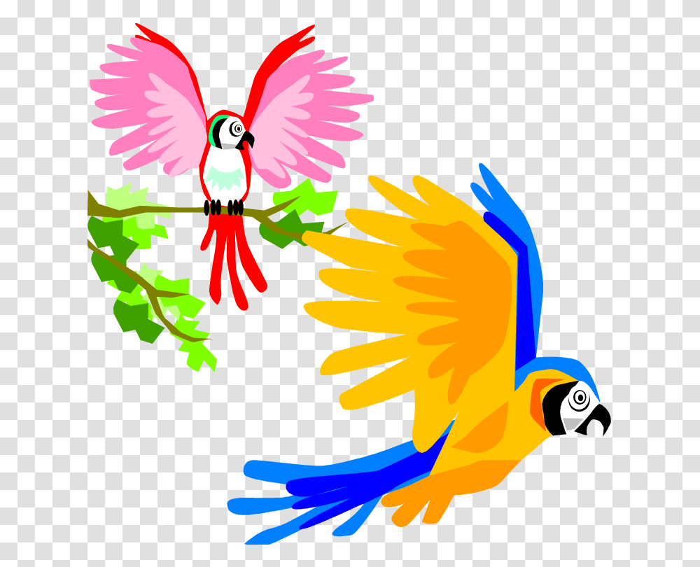Parrot Clip Art Cartoon, Macaw, Bird, Animal, Flying Transparent Png